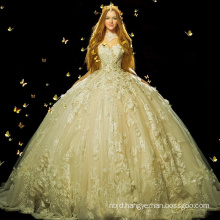 2017 Gorgeous Turkish Designer Appliqued Princess Bridal Gown Wedding Dresses